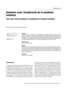 Ameboma cecal. Complicación de la amebiasis intestinal