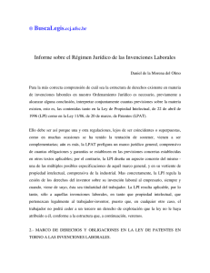 Informe sobre el Régimen Jurídico de las Invenciones Laborales