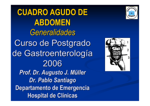 Abdomen agudo - Clínica de Gastroenterología.