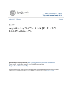 Argentina: Ley 24.657-- CONSEJO FEDERAL DE DISCAPACIDAD