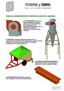 PIEZAS COMPONENTES PRINCIPALES DEL EQUIPO:
