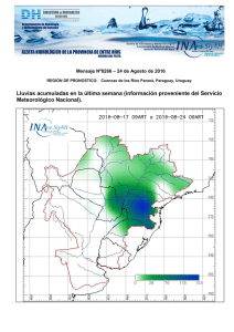 (información proveniente del Servicio Meteorológico Nacional).