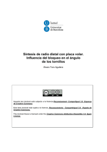 Síntesis de radio distal con placa volar. Influencia del bloqueo en el