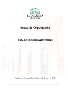 Manual de Organización del Área de Recursos Materiales