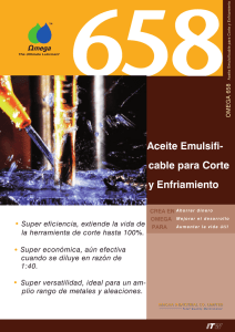 Aceite Emulsifi- cable para Corte y Enfriamiento