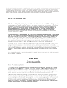 Circular 4/1997 - Comisión Nacional del Mercado de Valores