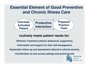 Essential Element of Good Preventive and Chronic Illness Care