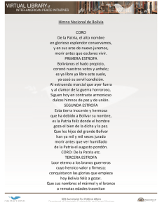 Himno Nacional de Bolivia CORO De la Patria, el alto nombre en