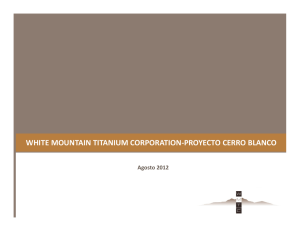 Proyecto Cerro Blanco