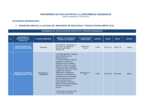 organismos de evaluación de la conformidad designados