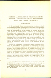 Costo de la enseñanza en personal docente: metodología