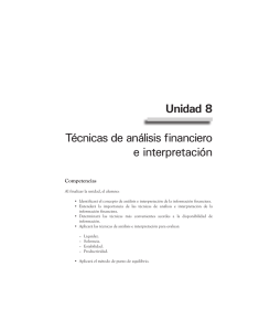 Unidad 8 Técnicas de análisis financiero e interpretación