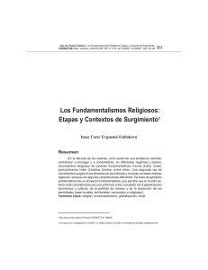 Los Fundamentalismos Religiosos: Etapas y Contextos