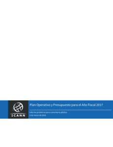 Plan Operativo y Presupuesto para el Año Fiscal 2017