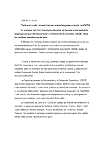 Chile cerca de convertirse en miembro permanente de OCDE