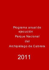 Plan anual parco nacional Cabrera 2011 (castellà)