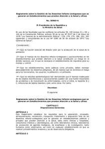 Reglamento sobre la Gestión de los Desechos Infecto