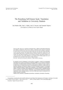 The Rosenberg Self-Esteem Scale: Translation and Validation in