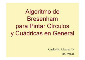 Algoritmo de Bresenham para Pintar Círculos y Cuádricas en General