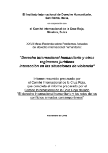 Derecho internacional humanitario y otros regímenes jurídicos