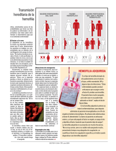 Transmisión hereditaria de la hemofilia