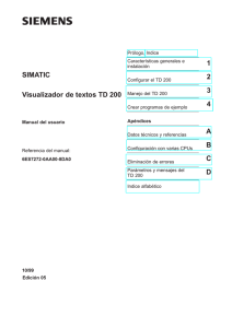 Visualizador de textos TD 200 - Siemens Industry Online Support