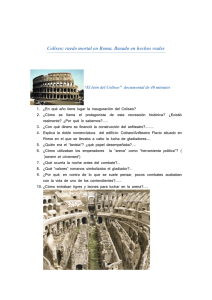 Coliseo ruedo mortal en Roma