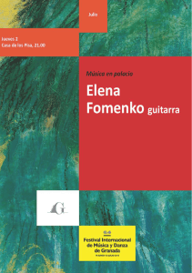 2 de julio: Elena Fomenko - Festival Internacional de Música y