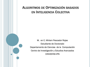 Algoritmos de Optimización basados en Inteligencia Colectiva