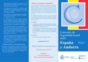 convenio de Seguridad Social entre España y Andorra