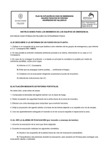 instrucciones para los miembros de los equipos de emergencia. en