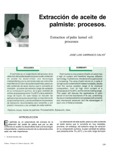 Extracción de aceite de palmiste: procesos.