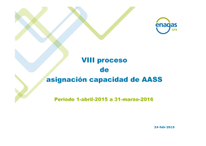 VIII proceso de asignación capacidad de AASS