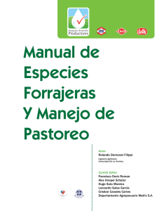 Manual de Especies Forrajeras Y Manejo de Pastoreo