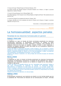 La homosexualidad: aspectos penales