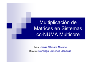 Multiplicación de matrices en sistemas cc