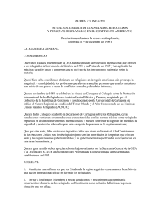 AG/RES. 774 (XV-O/85) SITUACION JURIDICA DE LOS ASILADOS