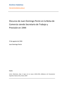 Discurso de Juan Domingo Perón en la Bolsa de Comercio siendo