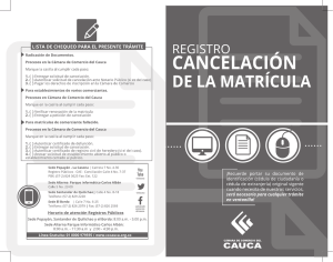 Cancelación de matricula mercantil