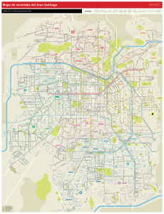 Mapa de recorridos del Gran Santiago