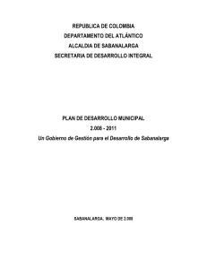 Sabanalarga - Atlántico - PD - 2008 - 2011