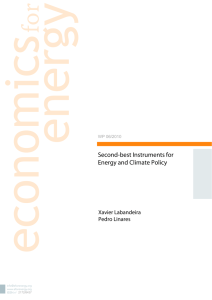 Second-best Instruments for Energy and Climate Policy