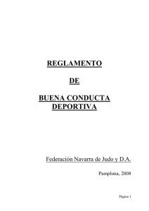 Normativa Conducta Deportiva - Federación Navarra de Judo y