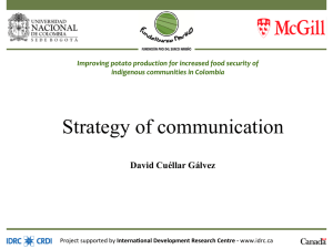 Strategy of communication - Seguridad Alimentaria Nutricional SAN