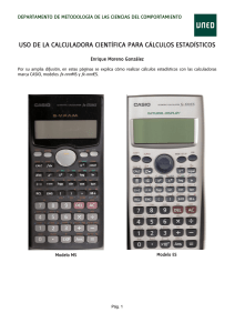 uso de la calculadora científica para cálculos estadísticos