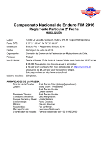 Campeonato Nacional de Enduro FIM 2016 Reglamento Particular