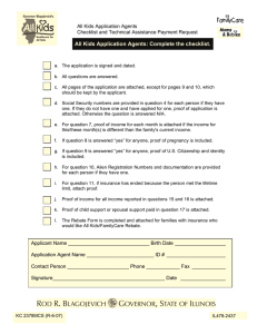 All Kids Application Agents: Complete the checklist.