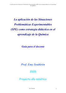 La aplicación de las Situaciones Problemáticas