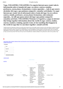 Yoga, YOGASFERA YOGASFERA Un espacio Internet para reunir