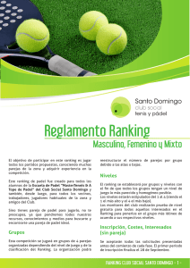 Reglamento Ranking - MTP Santo Domingo